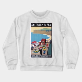 Saltburn-by-the-Sea, Yorkshire - LNER - Vintage Railway Travel Poster - 1923-1929 Crewneck Sweatshirt